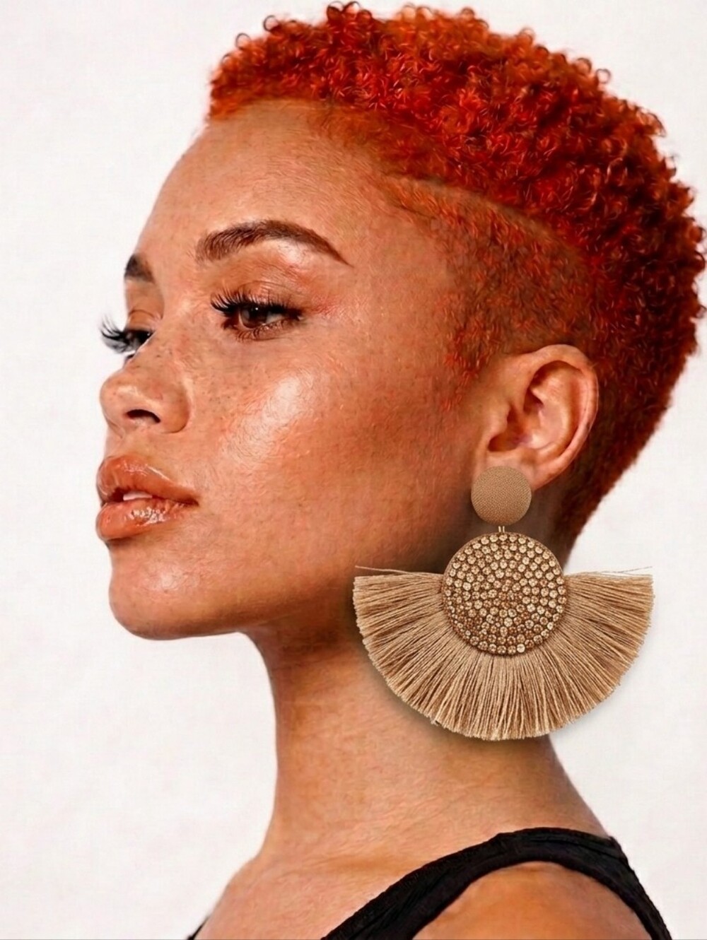 Fan Tassel Drop Earrings NWT
